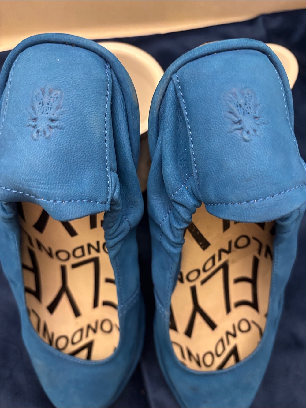 Fly London Electric Blue Suede Slip-On Loafers - Picture 6 of 6